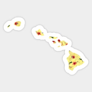 Hawaii in Flowers Sticker